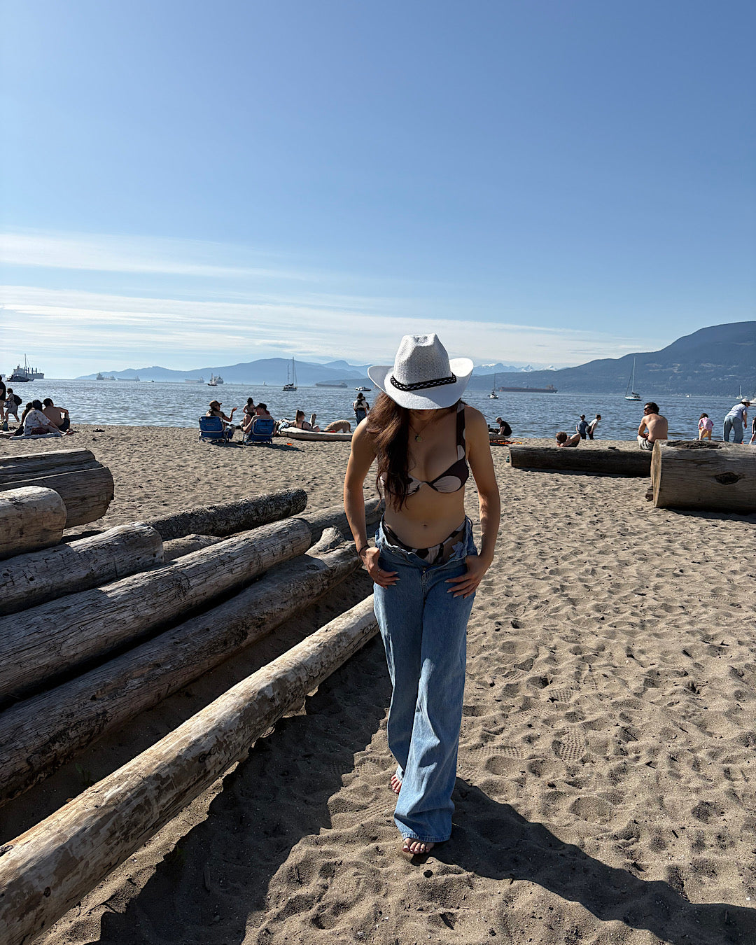 The Collective Swim Top / Cappuccino